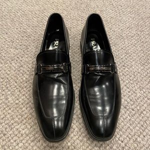 Prada loafers. Black leather. Like new. Size 10 in Prada